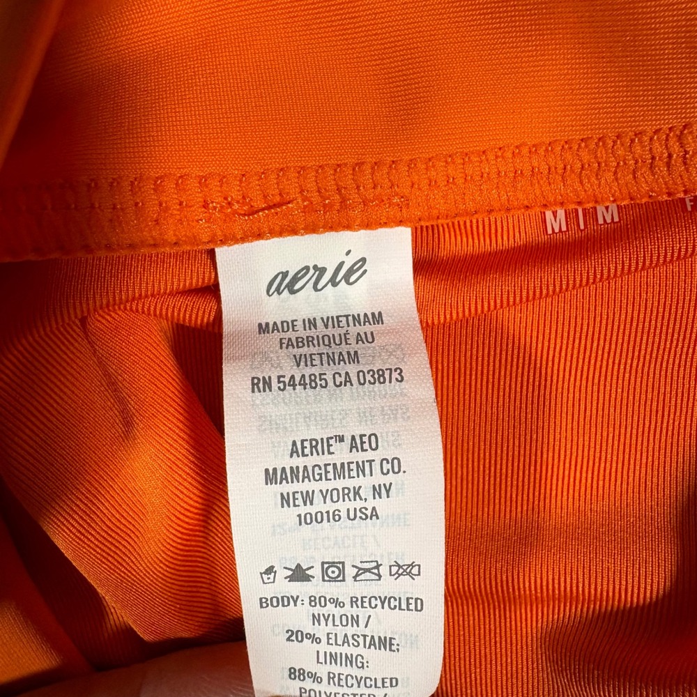 Aerie Orange Bikini | Medium "Scoop" Top | Medium "High Waisted Cheeky" Bottom - Picture 8 of 8